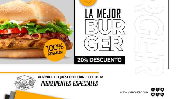 Menú Animado para Pantallas PREMIUM | Restaurant, comida rápida, fuente de soda - Imagen 3